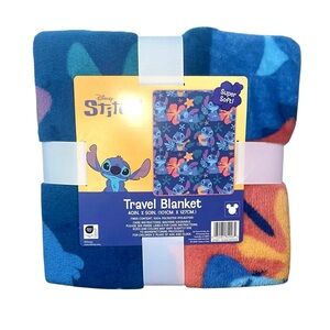 Disney Stitch Blue and Orange Blanket